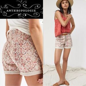PILCRO THE WANDERER SHORTS ANTHROPOLOGIE FLORAL BUTTON FLY BOHO UTILITY **NWT**